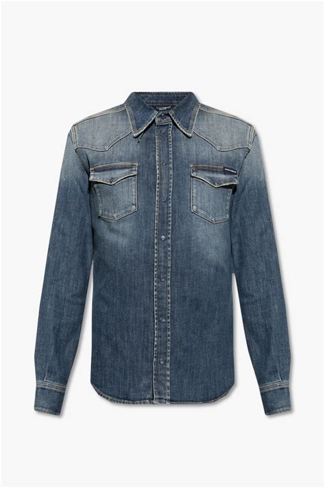 dolce gabbana shirts mens|Dolce & Gabbana denim shirt.